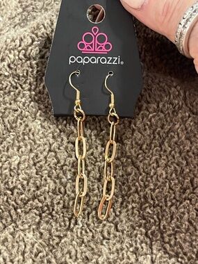 NEW Chain/Paper Clip style gold earring's